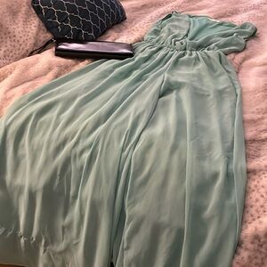 Green chiffon romper by ALYTHEA